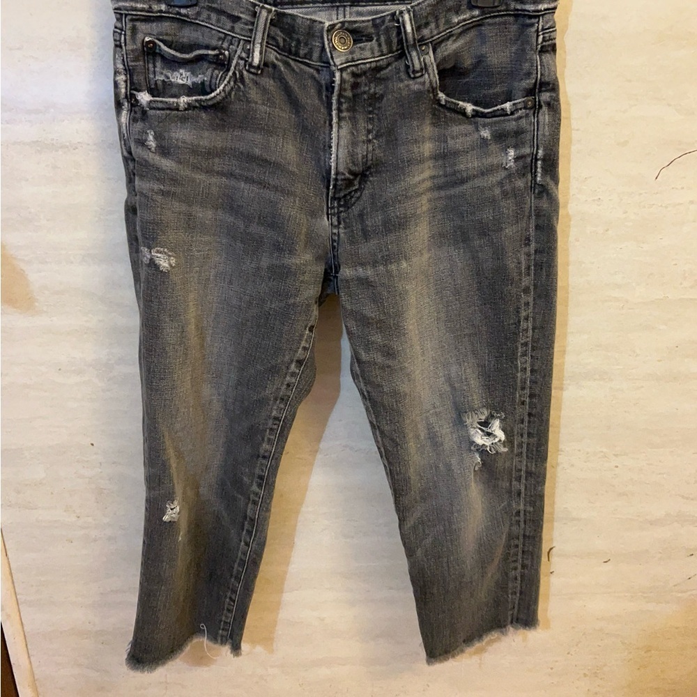Moussy Vintage Distressed Checotah Skinny Jeans Cropped Jeans